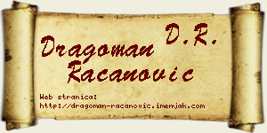 Dragoman Račanović vizit kartica